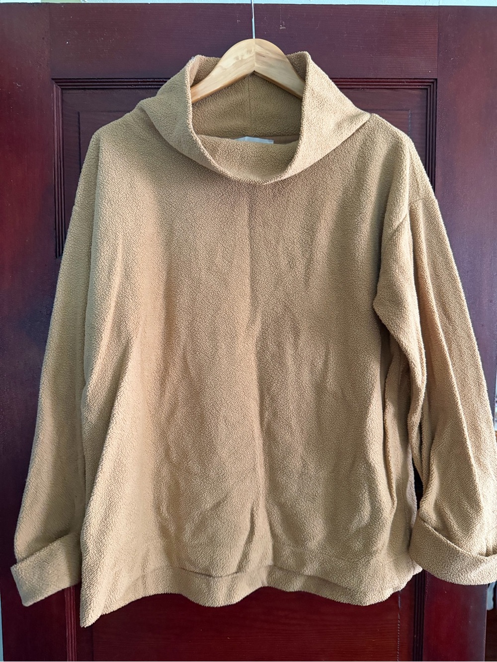 LOFT Camel Funnel Neck Sweater